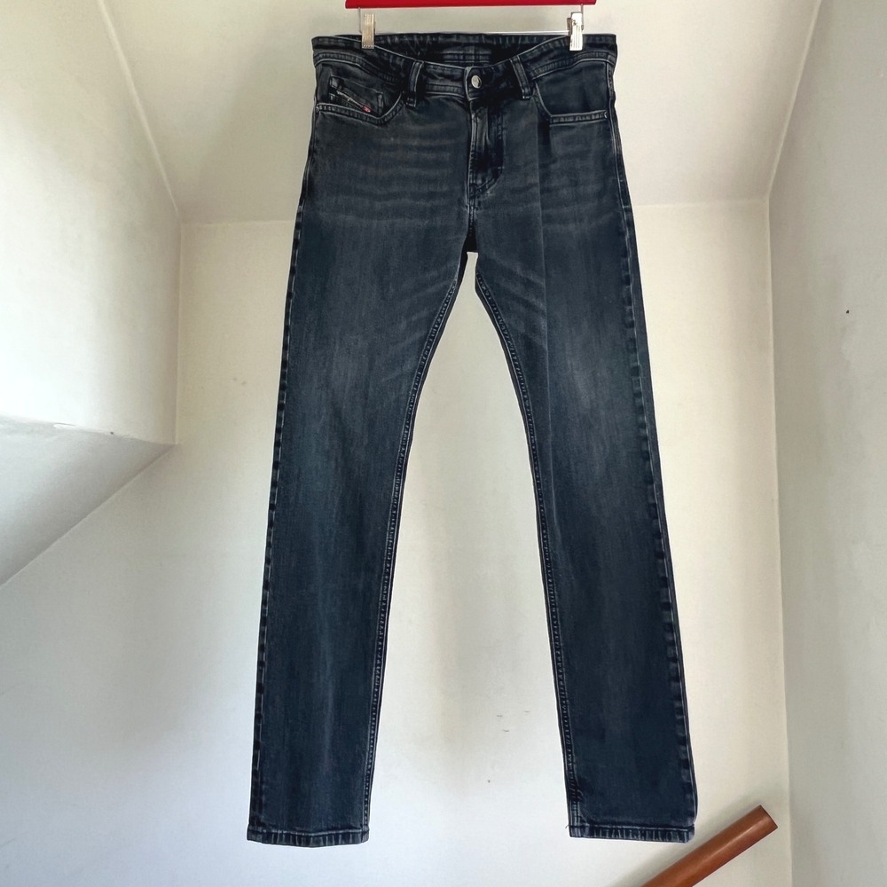 Vintage‎ Y2K Diesel jeans low rise straight slim fit washed black stretch